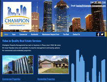 Tablet Screenshot of champion-management.com